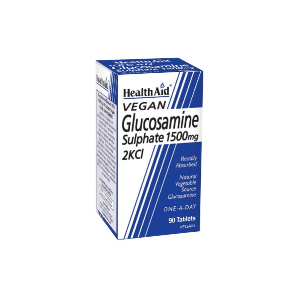 Healthaid Vegan Glucosamine Sulphate 1500mg 2KCI 90 Tablets