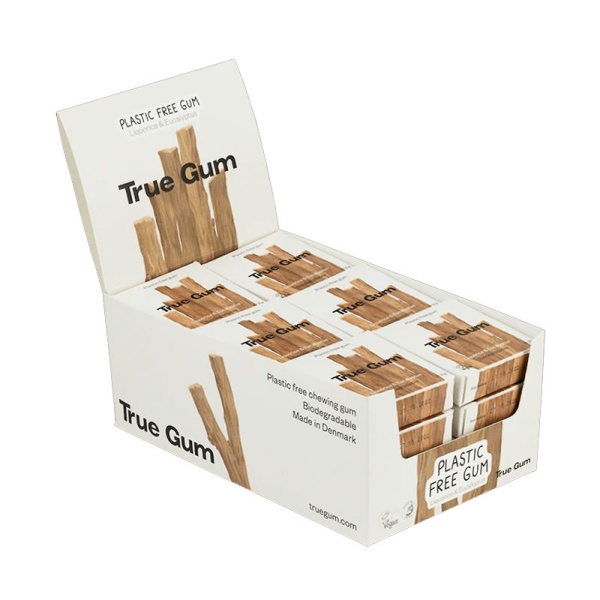 True Gum Plastic Free Chewing Gum - Liquorice & Eucalyptus 21g (Pack of 24)