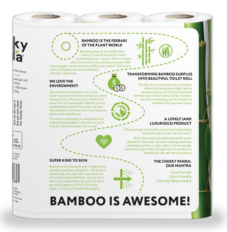 Cheeky Panda Bamboo Toilet Tissues 9 Rolls