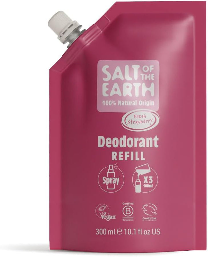 Salt of the Earth Deo Spray Refill Fresh Strawberry 300ml