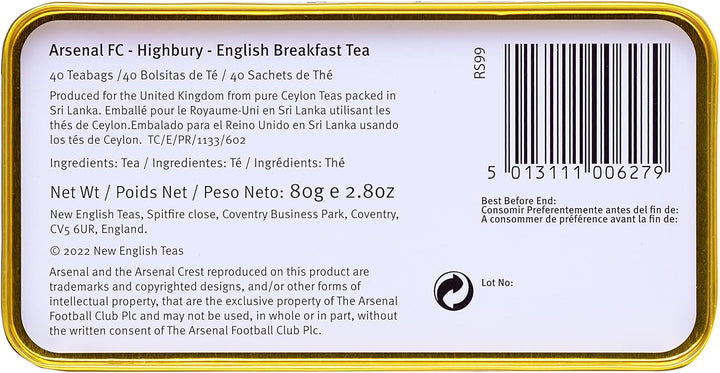 Arsenal Classic Tea Tin | 40 Teabags