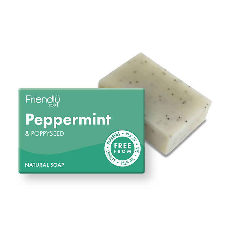Friendly Soap Peppermint &amp; Poppy Seed Soap 95g