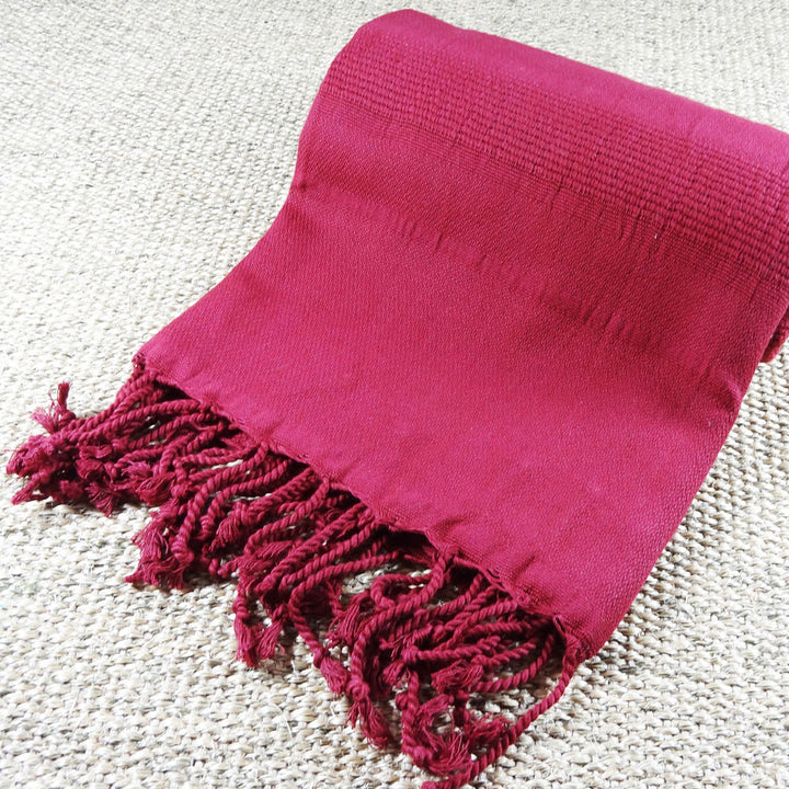 mOrganics Beauty File Premium Quality Hamam Peshtemal &amp; Beach Towel Burgundy