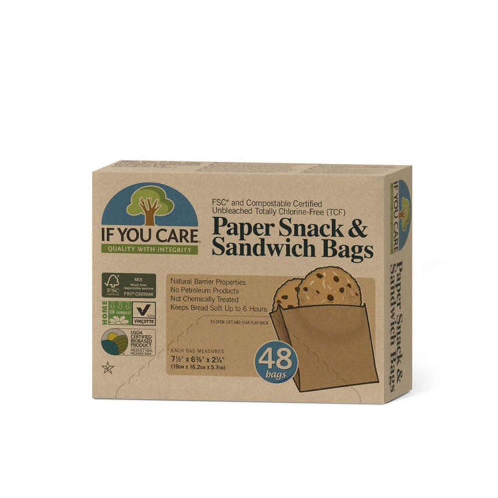 If You Care Paper Snack &amp; Sandwich Bags - 48 Bags