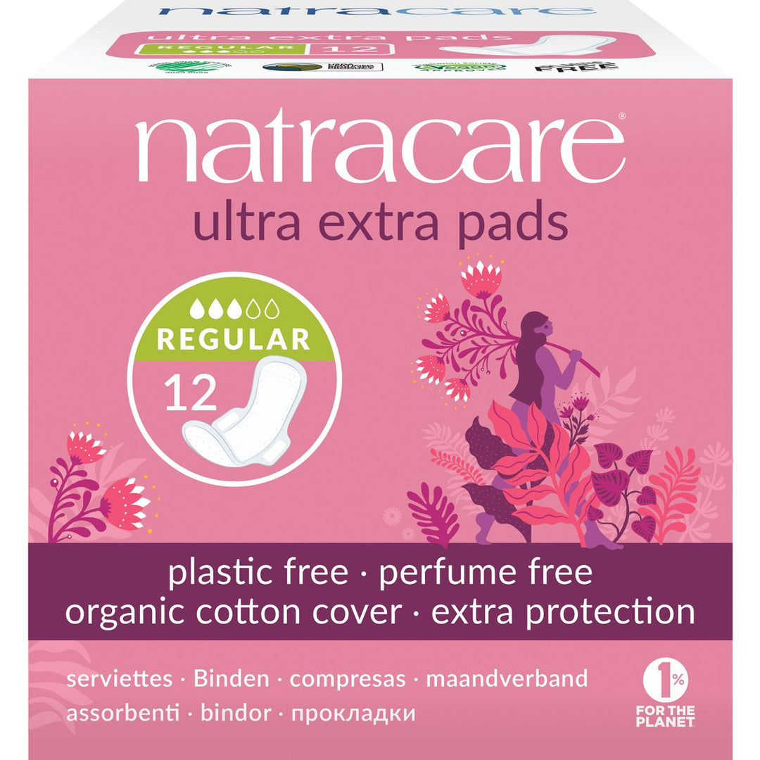 Natracare Organic and Natural Ultra Extra Pads - Normal Pack of 12