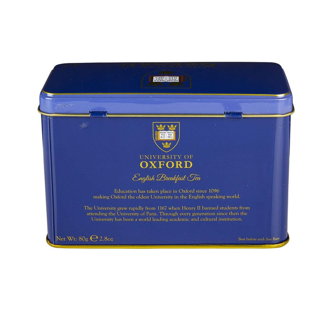 New English Teas University of Oxford Tea Tin with 40 English Breakfast Teabags
