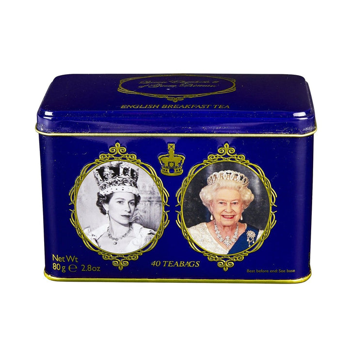 New English Teas Queen Elizabeth ll Tin with 40 English Breakfast Teabags