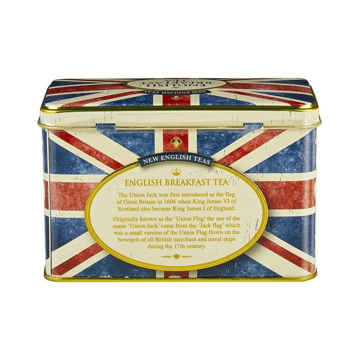 New English Teas Union Jack Tea Tin with 40 English Breakfast Teabags