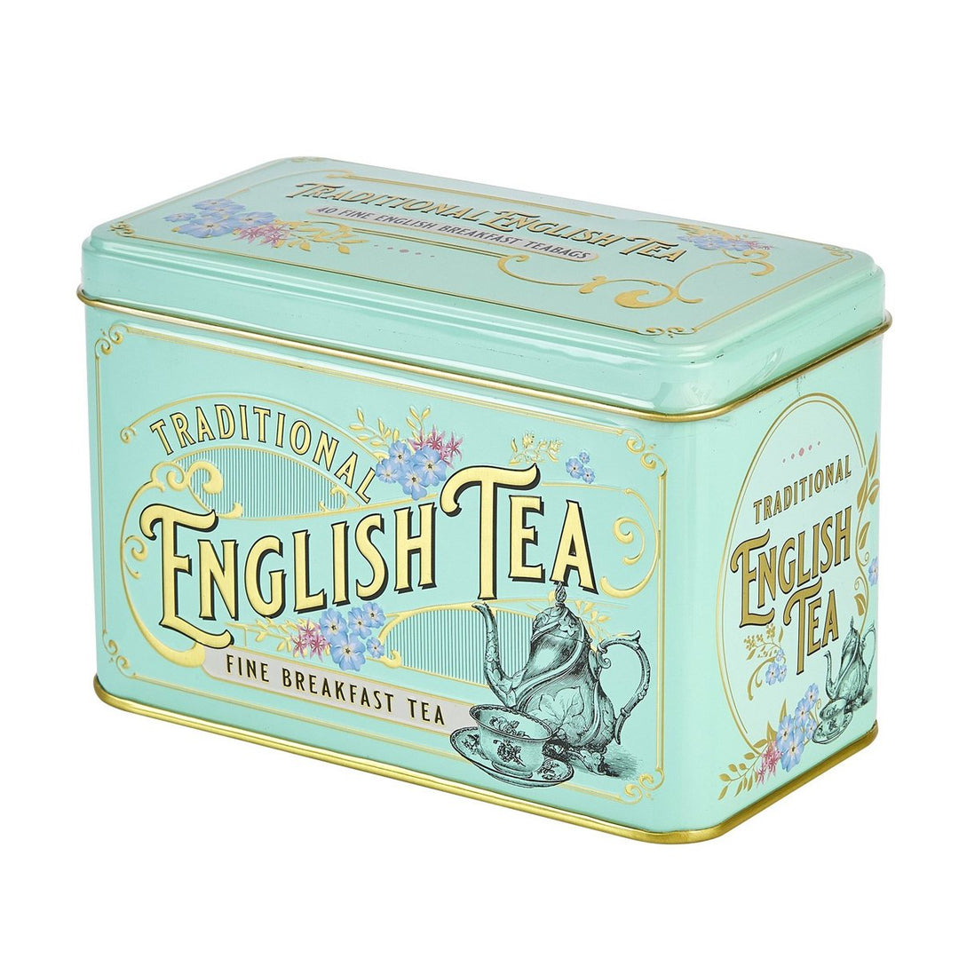 New English Teas Vintage Victorian English Breakfast Tea Tin 40 Teabags