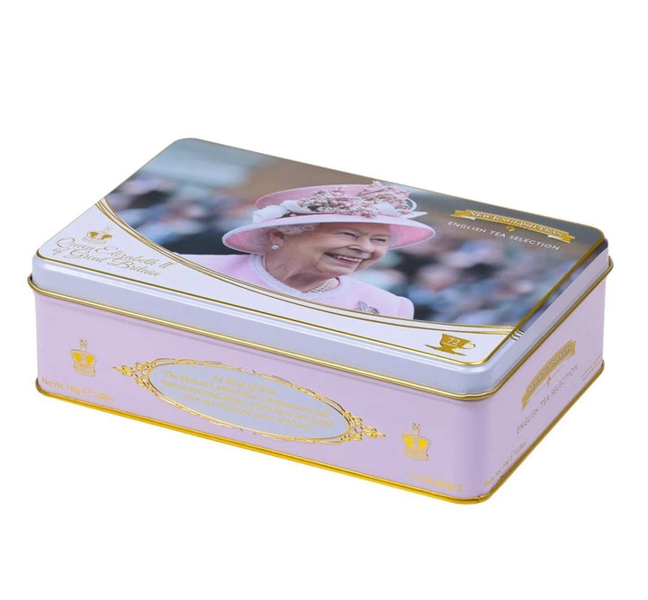 New English Teas Queen Elizabeth II Tea Tin With 72 Teabag Selection