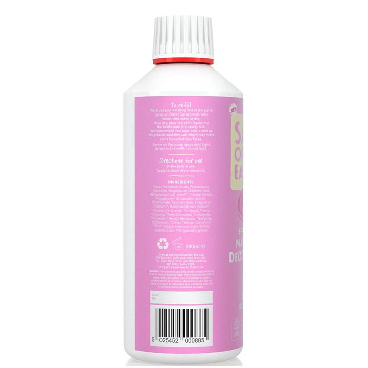 Salt of The Earth Peony Blossom Natural Deodorant Refill 500ml