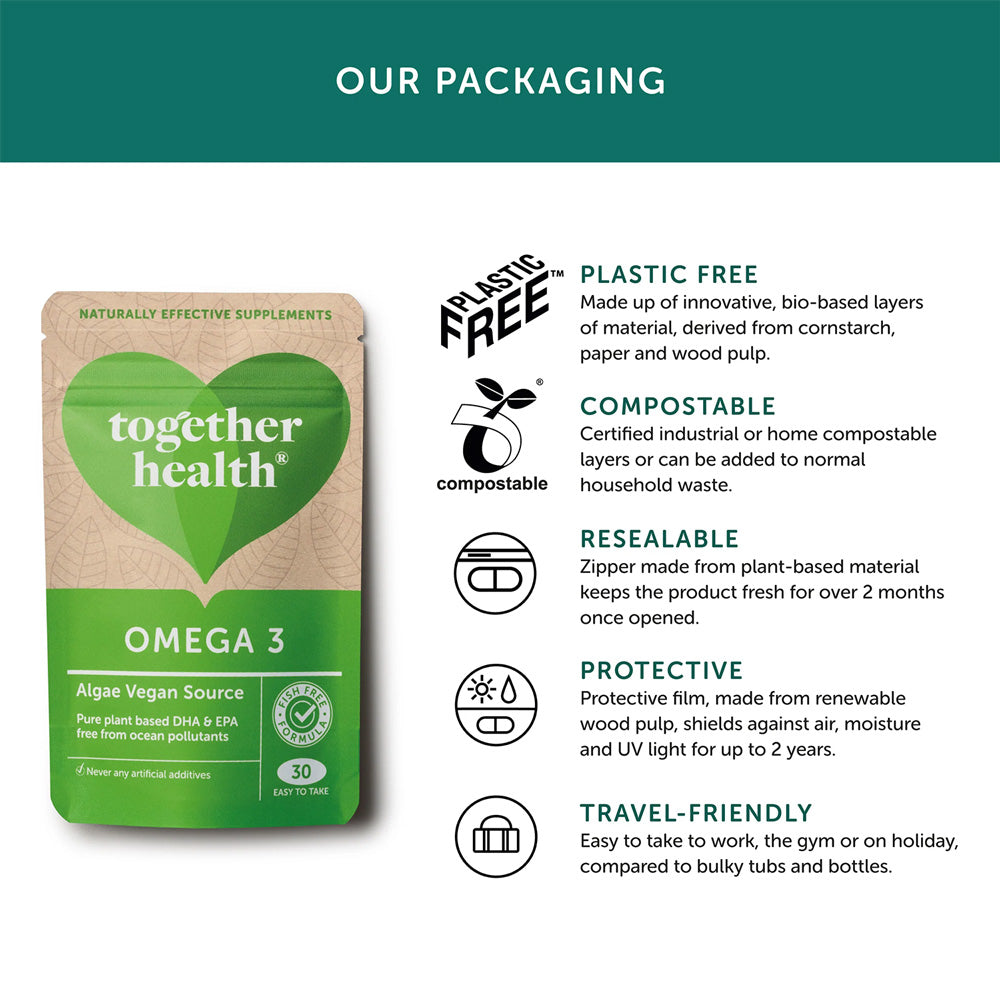 Together Health Omega 3 from DHA &amp; EPA Rich Algae 30 Softgels