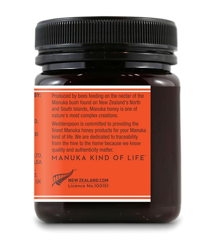 Wedderspoon Raw Monofloral Manuka Honey KFactor 16, 250g/8.8oz