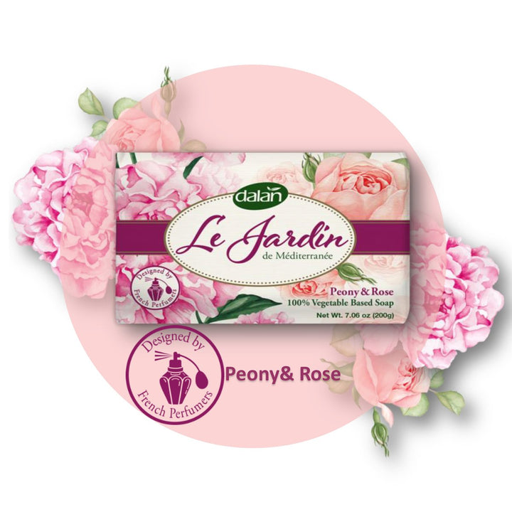 Dalan Le Jardin Pure Vegetable Soap Peony &amp; Rose 200g