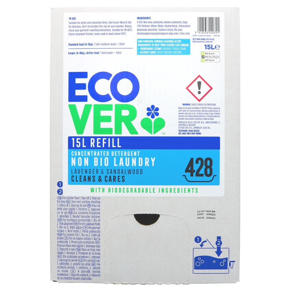 Ecover Laundry Liquid NonBio Concentrate | 15L