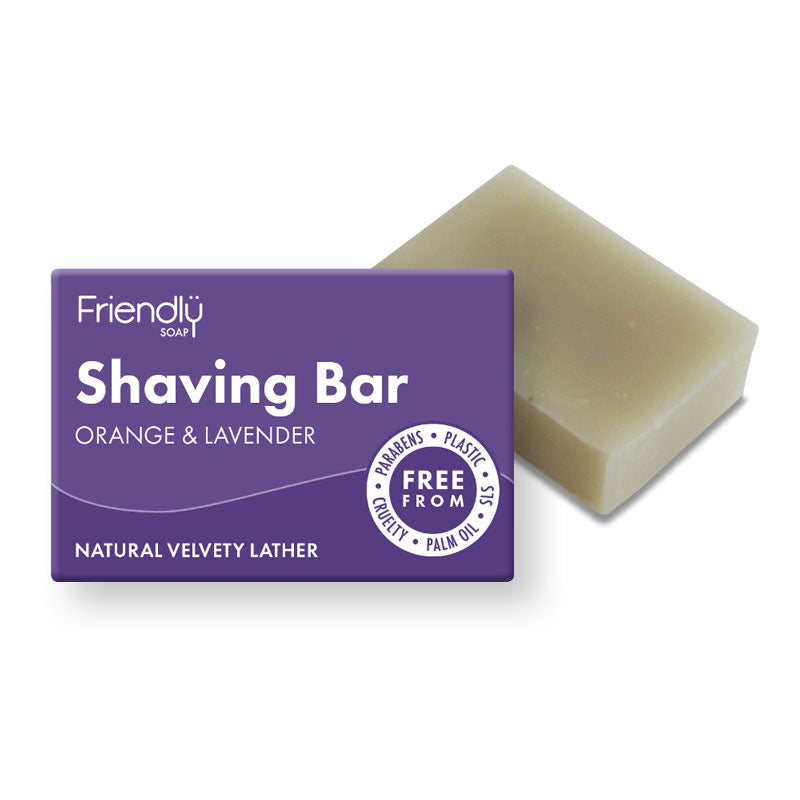 Friendly Soap Orange &amp; Lavender Shaving Soap Bar 95g