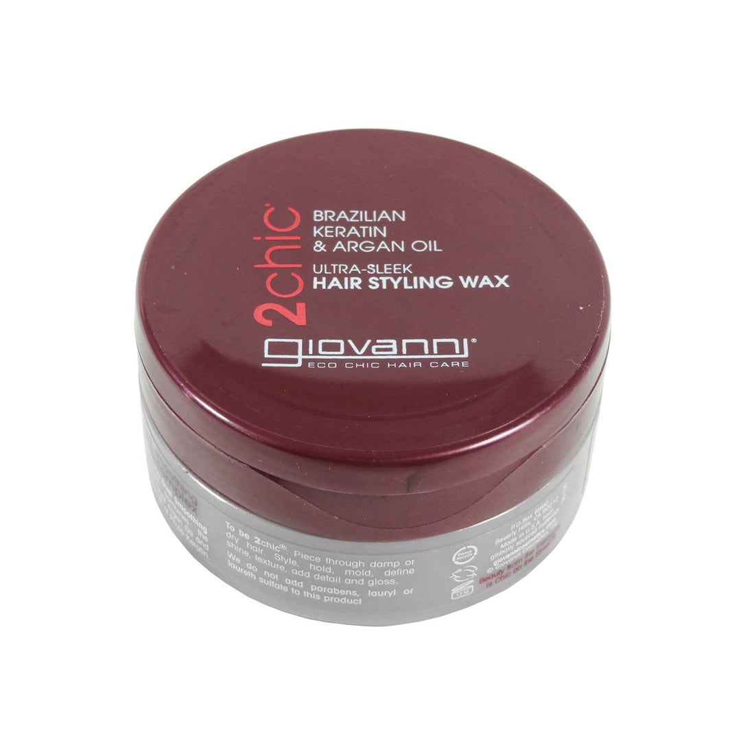 Giovanni 2chic Ultra-Sleek Brazilian Keratin &amp; Argan Oil Hair Styling Wax