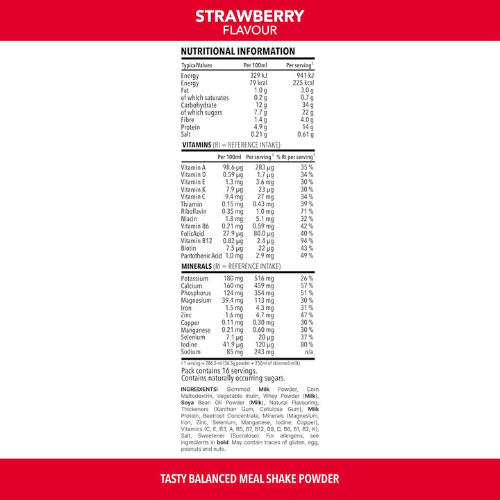 Slimfast Powder Strawberry | 16 Servings | 584g