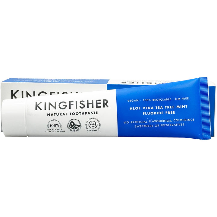 Kingfisher Aloe Vera -Tea Tree -Mint Toothpaste Fluoride Free 100ml