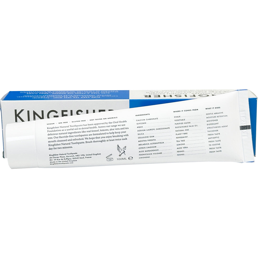 Kingfisher Aloe Vera -Tea Tree -Mint Toothpaste Fluoride Free 100ml