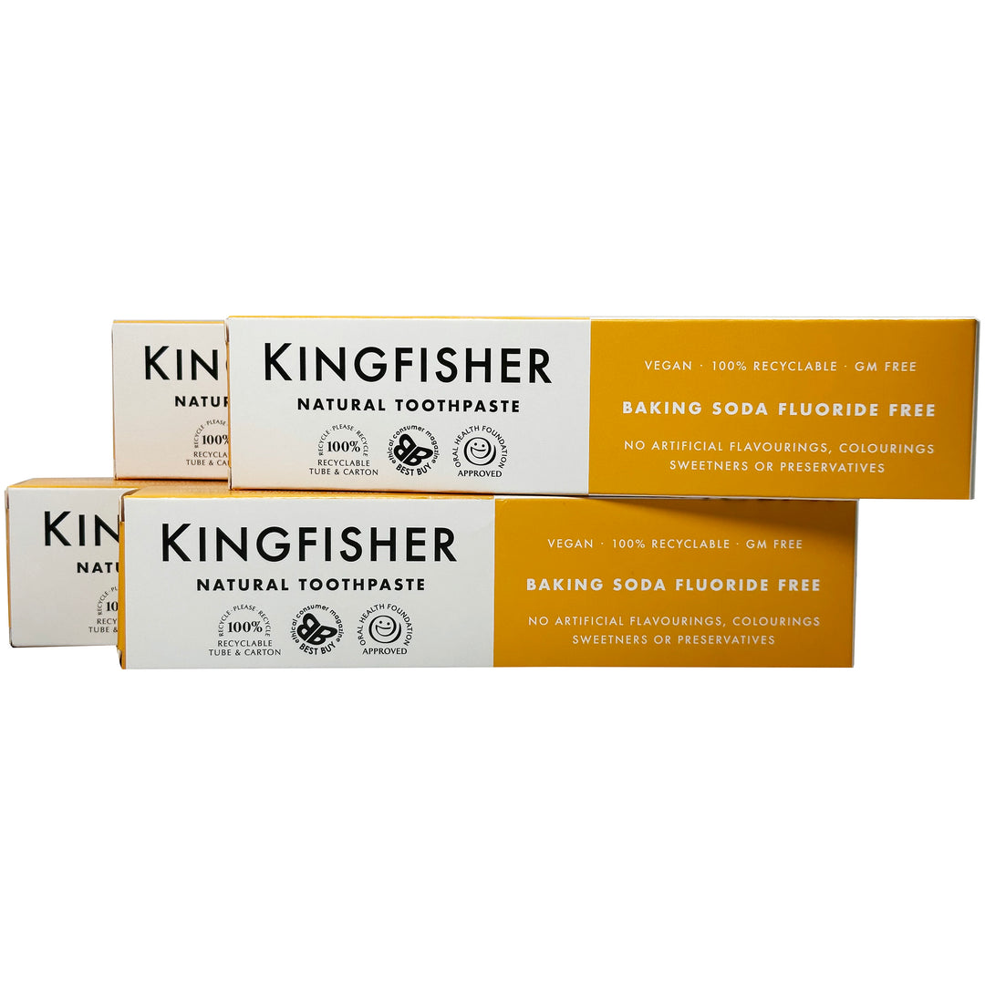 Kingfisher Baking Soda Toothpaste Fluoride Free 100ml (Pack of 4)