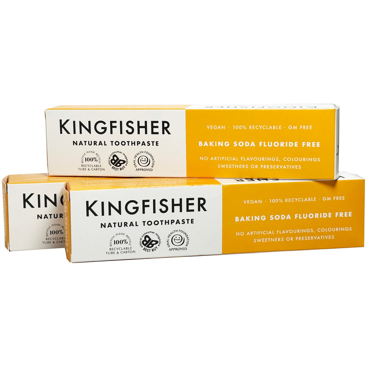 Kingfisher Baking Soda Toothpaste Fluoride Free 100ml (Pack of 3)