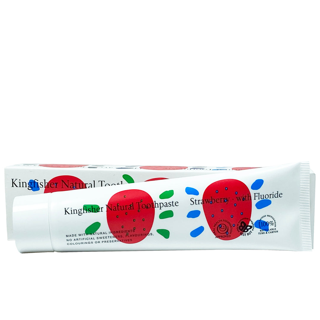 Kingfisher Childrens Strawberry Toothpaste with Fluoride 100ml (Pack of 4)