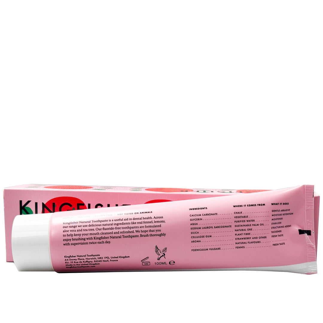 Kingfisher Childrens Strawberry Toothpaste 100ml (Pack of 4)