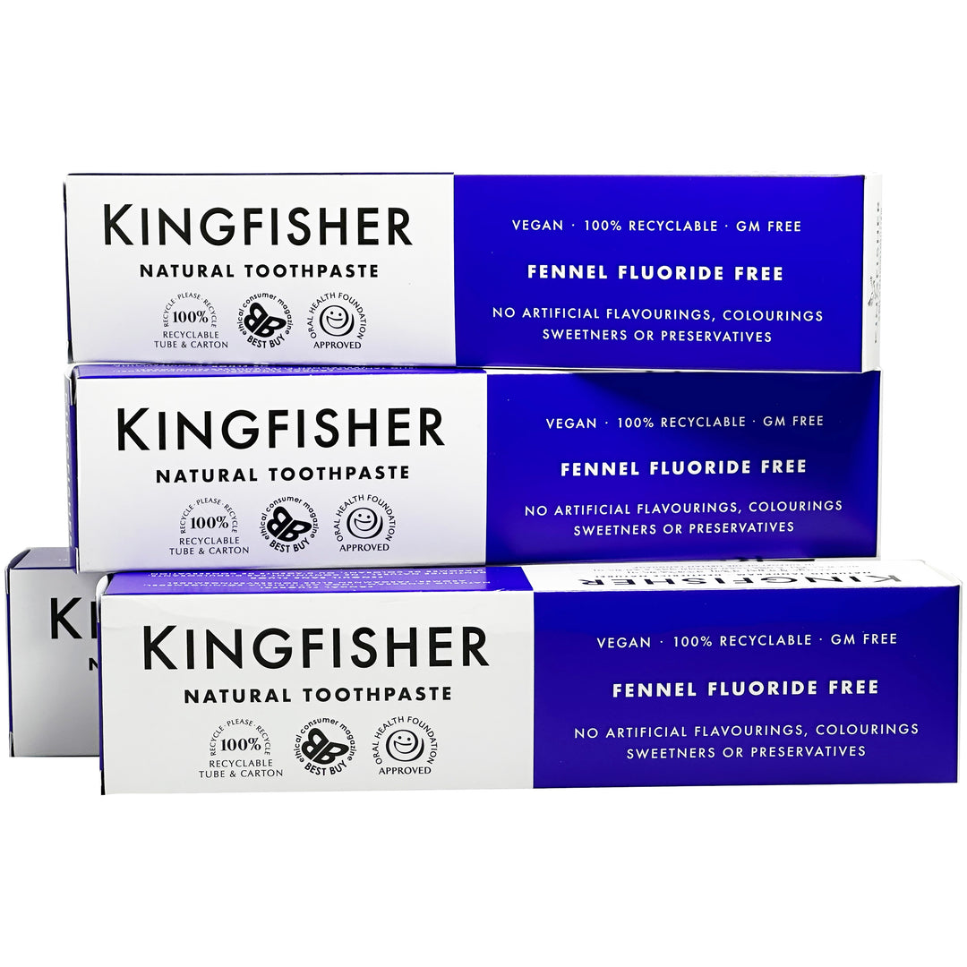 Kingfisher Fennel Toothpaste Fluoride Free 100ml (Pack of 4)