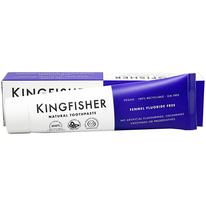 Kingfisher Fennel Toothpaste Fluoride Free 100ml (Pack of 4)