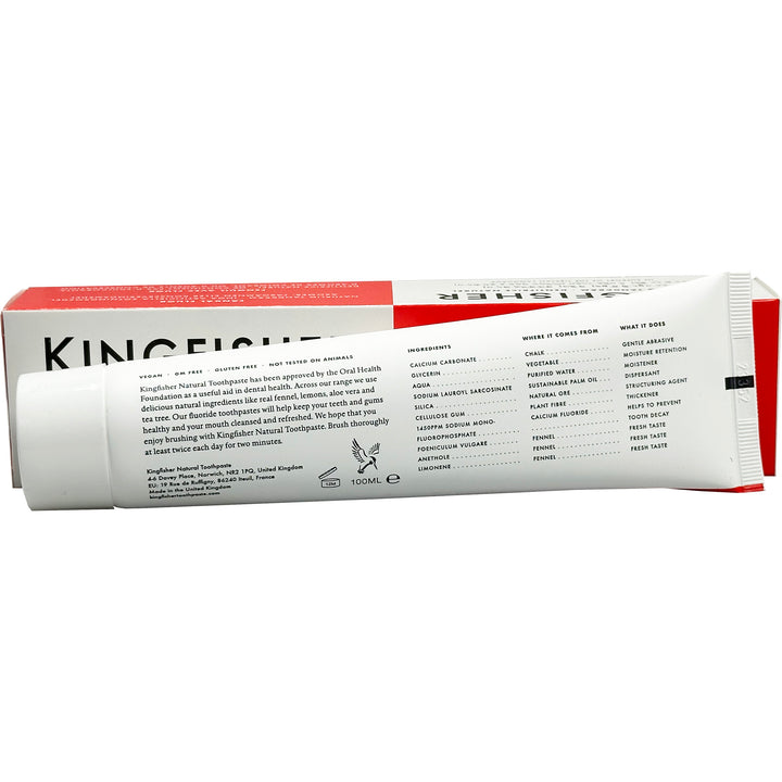 Kingfisher Fennel Toothpaste With Fluoride 100ml (Pack of 4)