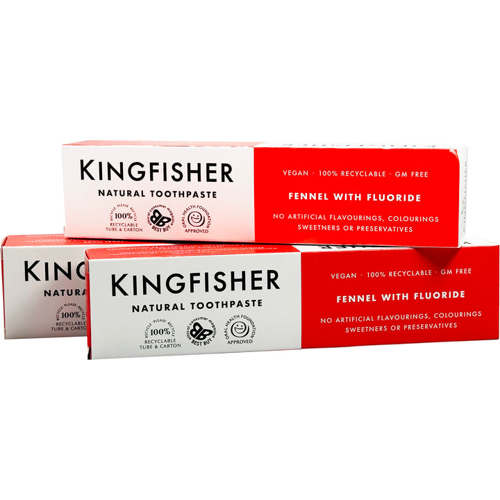 Kingfisher Fennel Toothpaste With Fluoride 100ml (Pack of 3)