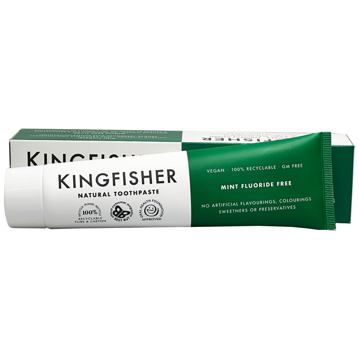 Kingfisher Mint Toothpaste Fluoride Free 100ml (Pack of 3)
