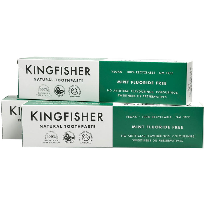 Kingfisher Mint Toothpaste Fluoride Free 100ml (Pack of 3)