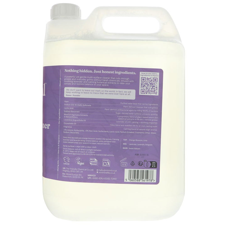 Miniml Anti Bacterial Surface Cleaner Lavender | 5L