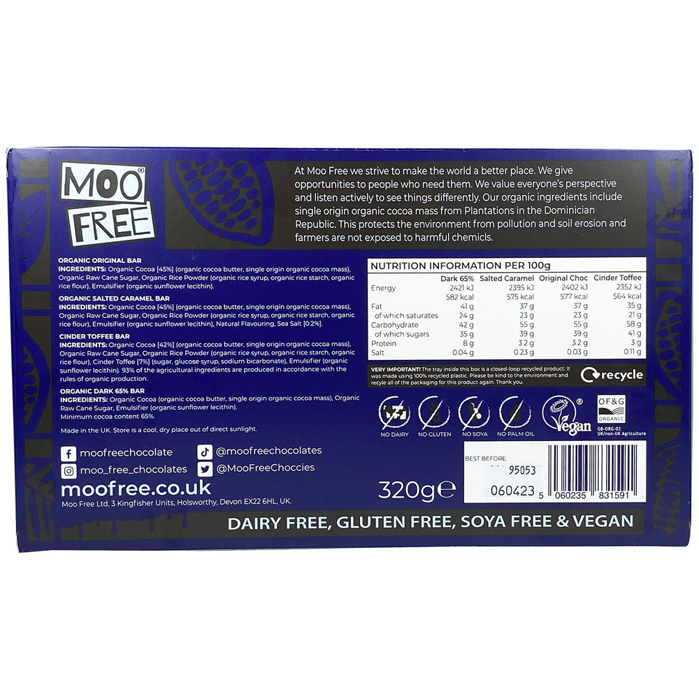 Moo Free Dairy Free Premium Bar Gift Box 320g
