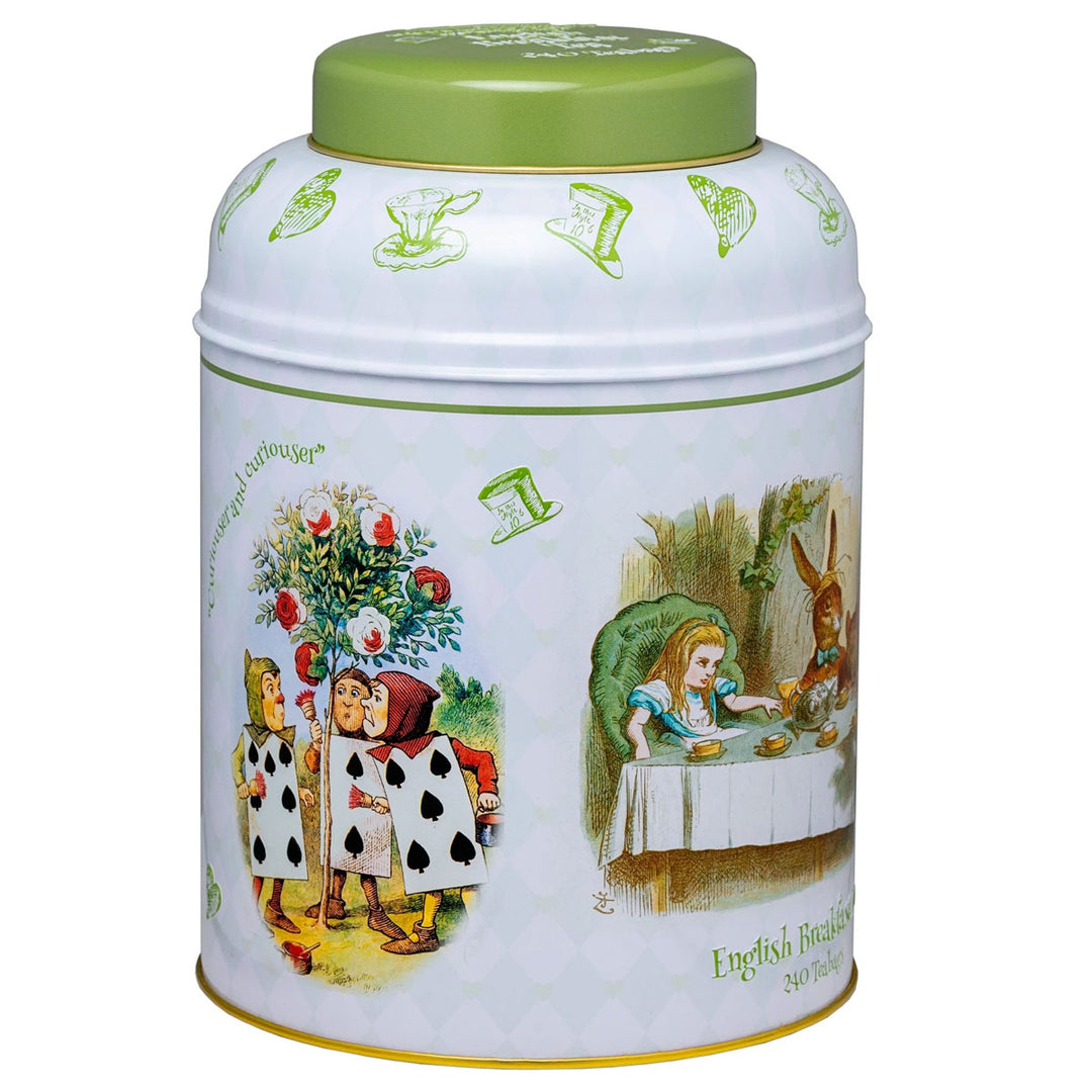 New English Teas Alice in Wonderland Tea Caddy With 80 English Breakfast Teabags (MD02)