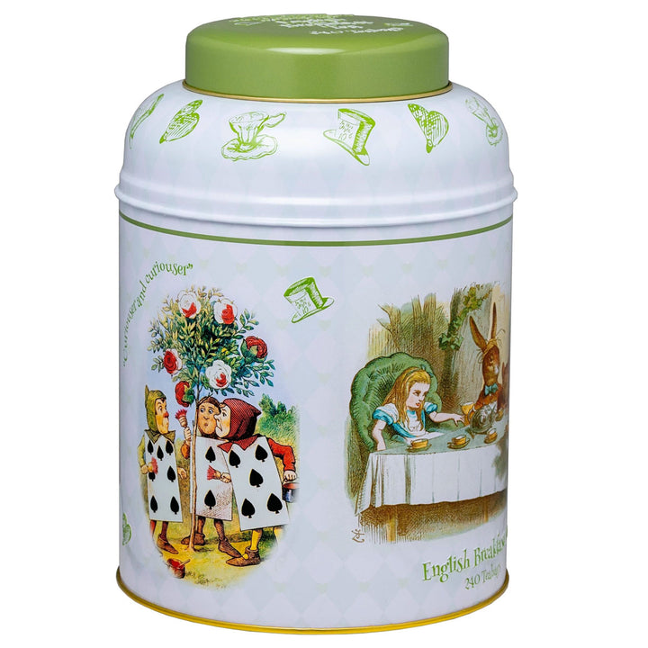 New English Teas Alice in Wonderland Tea Caddy With 80 English Breakfast Teabags (MD02)