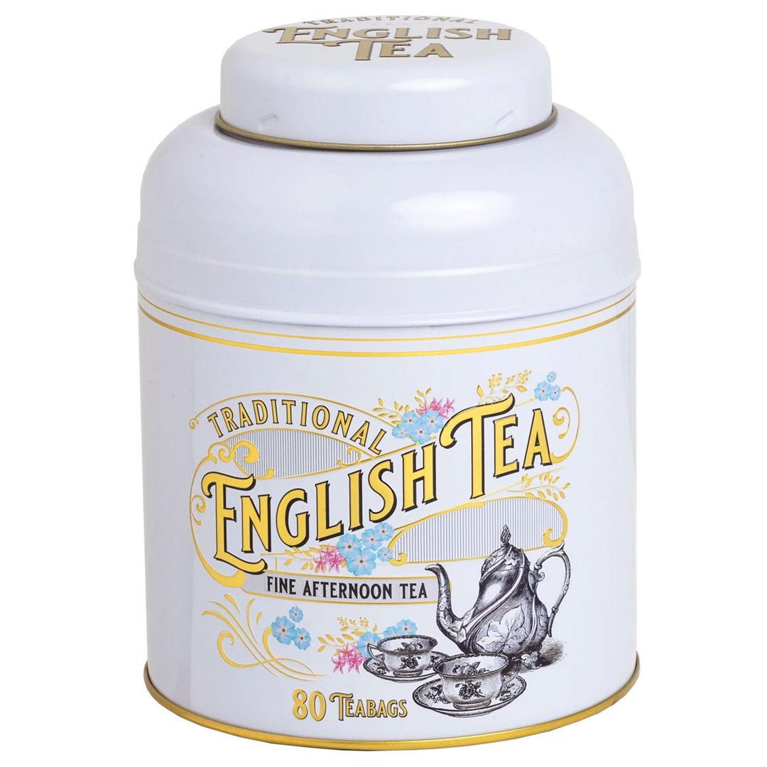 New English Teas Ivory Vintage Victorian Tea Caddy With 80 English Afternoon Teabags