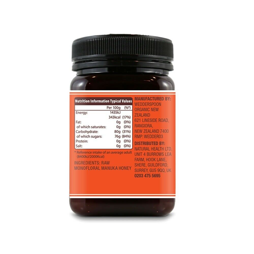 Wedderspoon Raw Manuka Honey Active KFactor 16+ 500g