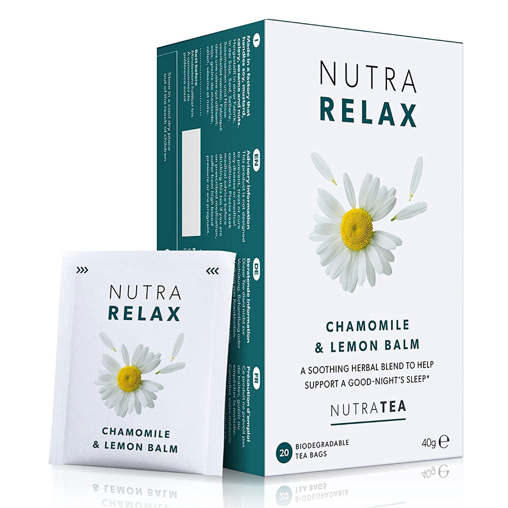 NutraTea Nutra Relax Chamomile & Lemon Balm Herbal Tea 40g