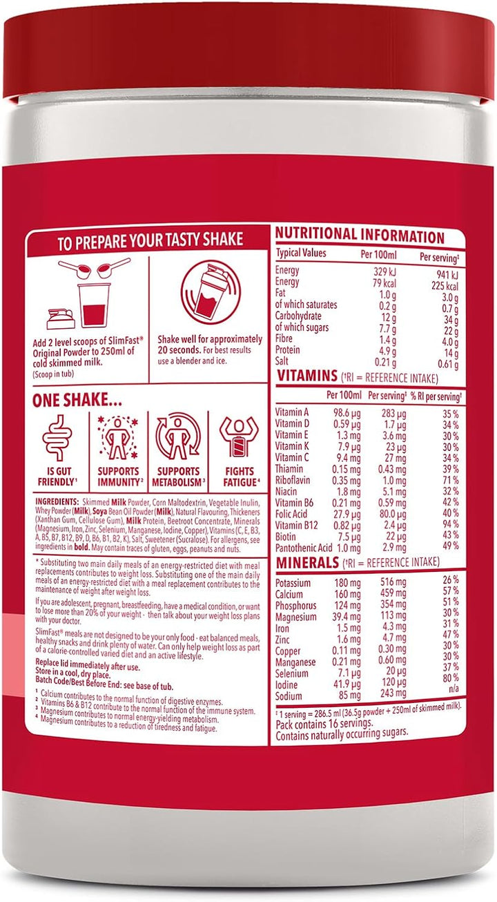 Slimfast Powder Strawberry | 16 Servings | 584g