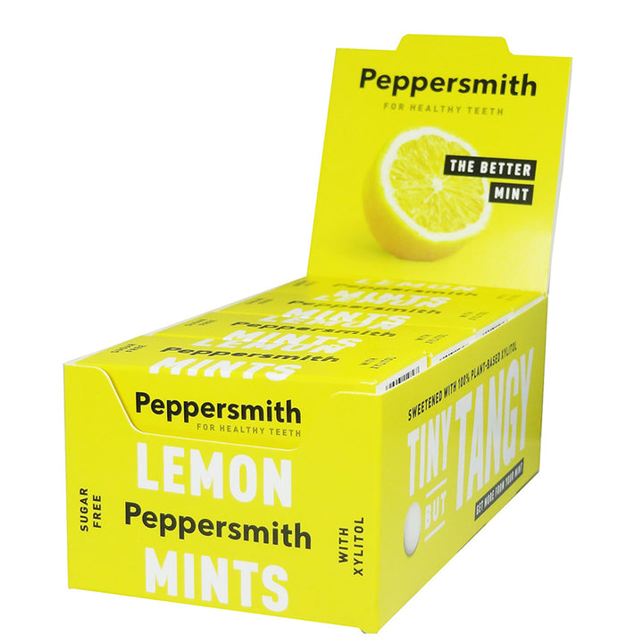 Peppersmith Lemon &amp; Peppermint Xylitol Mints 12x15g