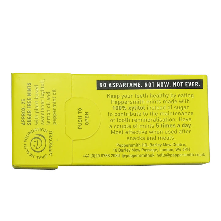 Peppersmith Lemon &amp; Peppermint Xylitol Mints 12x15g