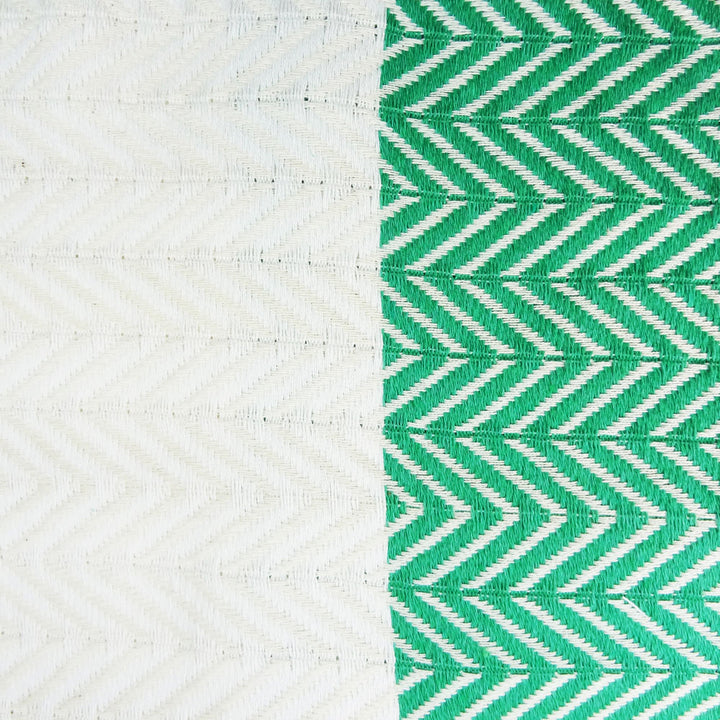 mOrganics Beauty Turkish Hammam Peshtemal, Beach Towel Green/White 100x180