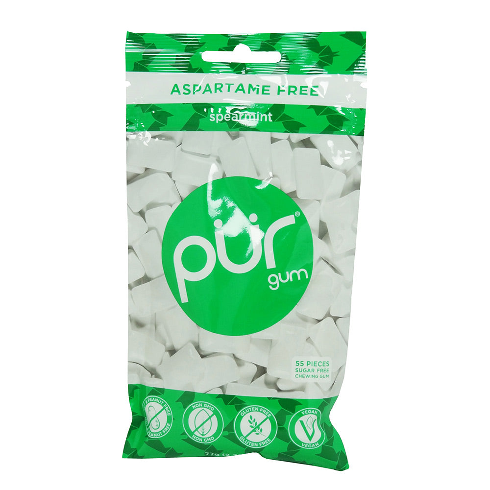 Pur Gum Spearmint Sugar Free Chewing Gum 77g (55 Pieces)