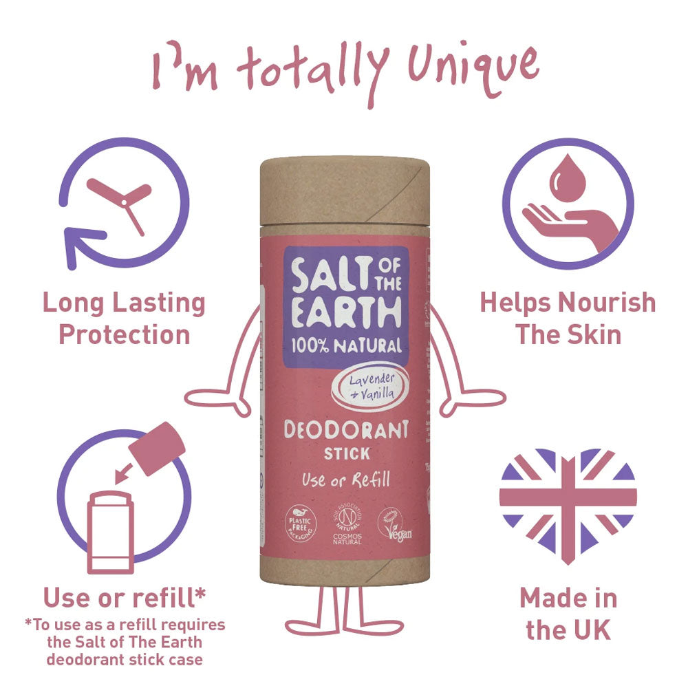 Salt of The Earth Lavender Vanilla Deodorant Stick 75g