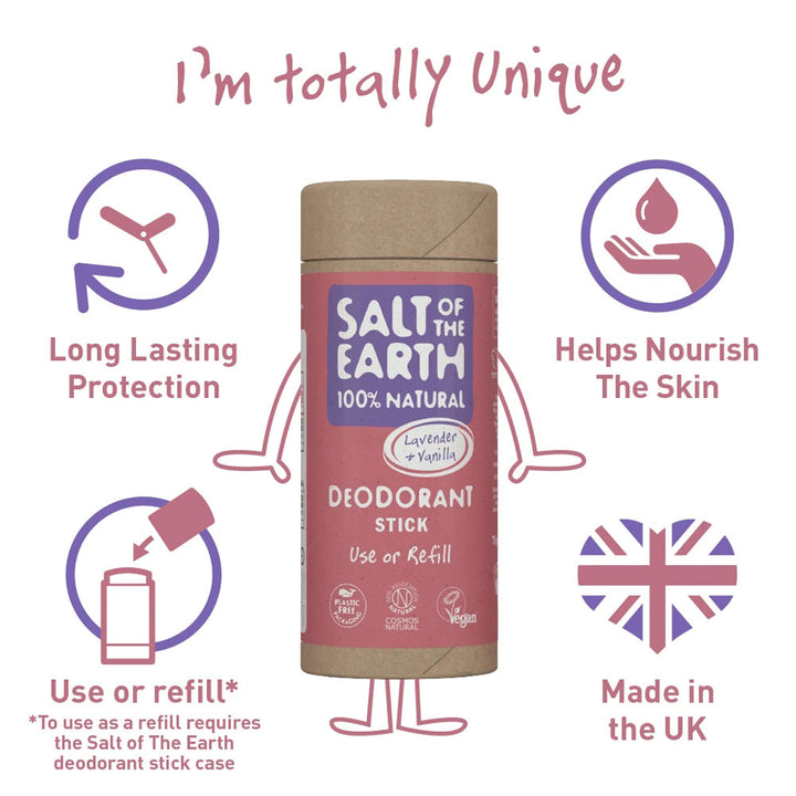 Salt of The Earth Lavender Vanilla Deodorant Stick 75g