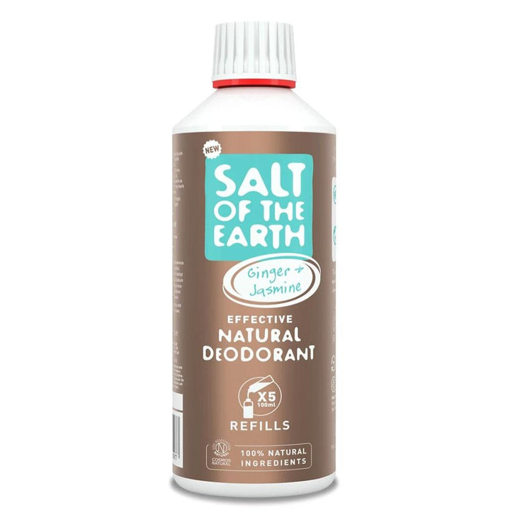 Salt of The Earth Ginger &amp; Jasmine Natural Deodorant Refill Bottle 500ml