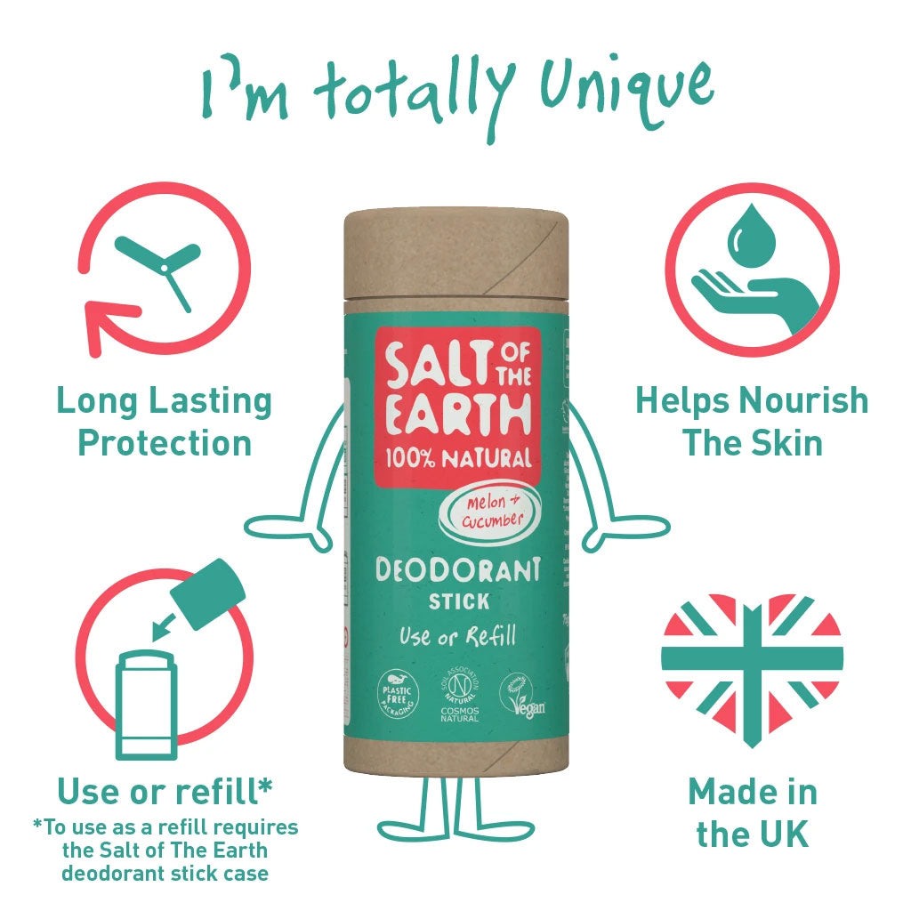 Salt of The Earth Melon &amp; Cucumber Deodorant Stick 75g